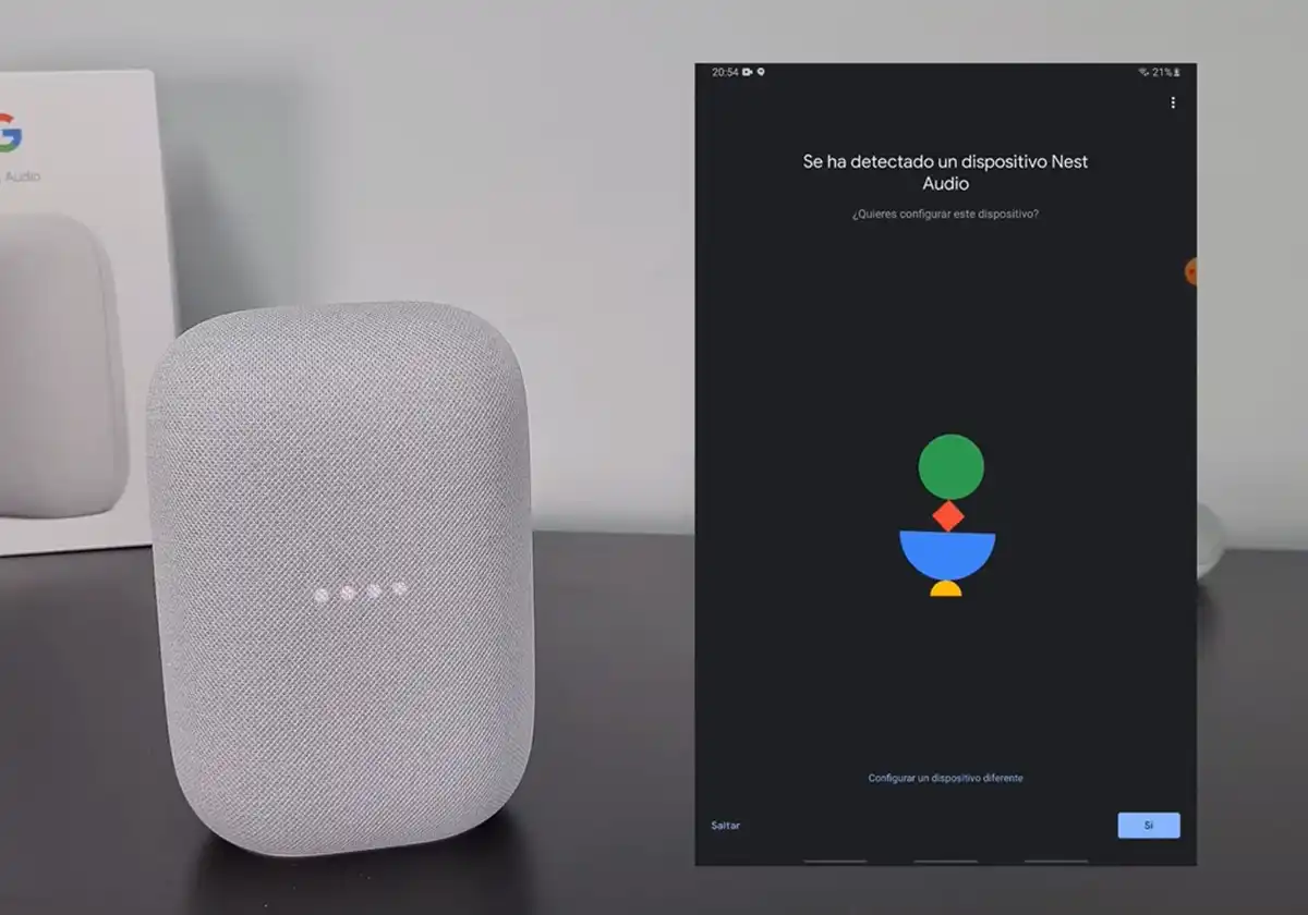 Configuración del Nest Audio a través de la app Google Home
