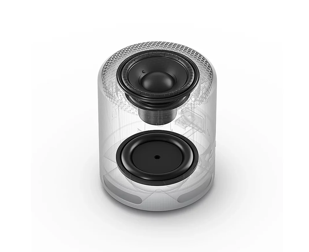 El Sony altavoz bluetooth Sony SRS-XB100 incorpora un radiador pasivo que incrementa los graves